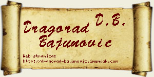 Dragorad Bajunović vizit kartica